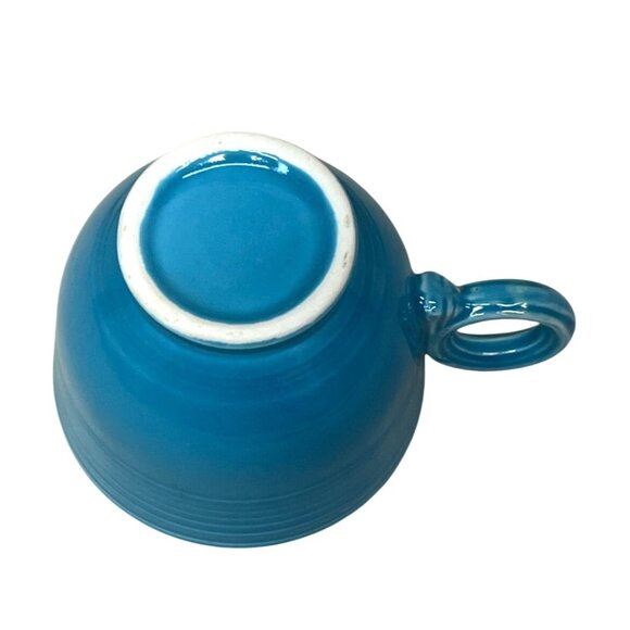 Vintage Homer Laughlin Fiesta Fiestaware Turquoise Ring Handle Cup - Picture 5 of 8